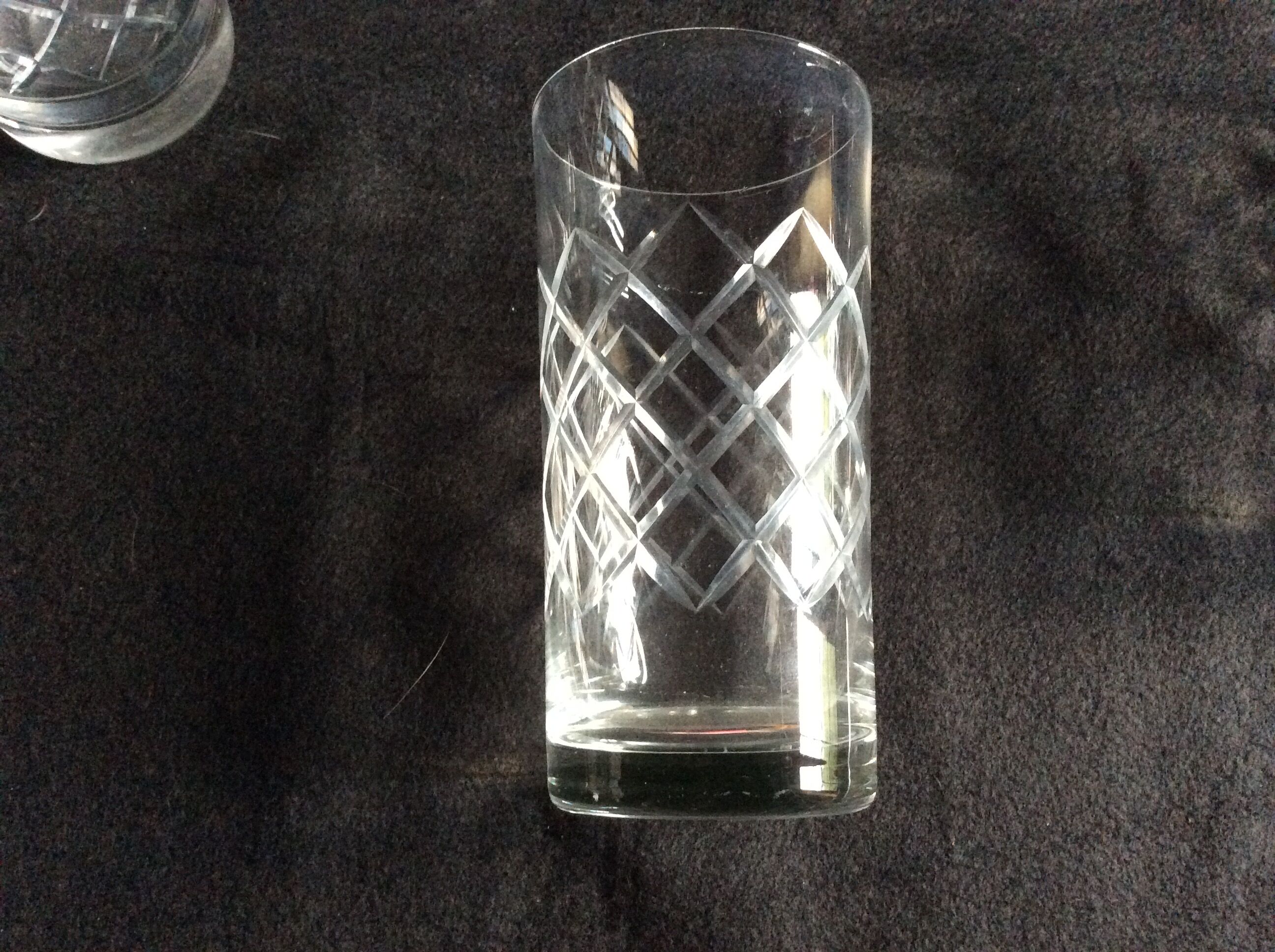 6 cut crystal glasses