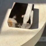 Symmetrical multicolored petrified wood soap dish