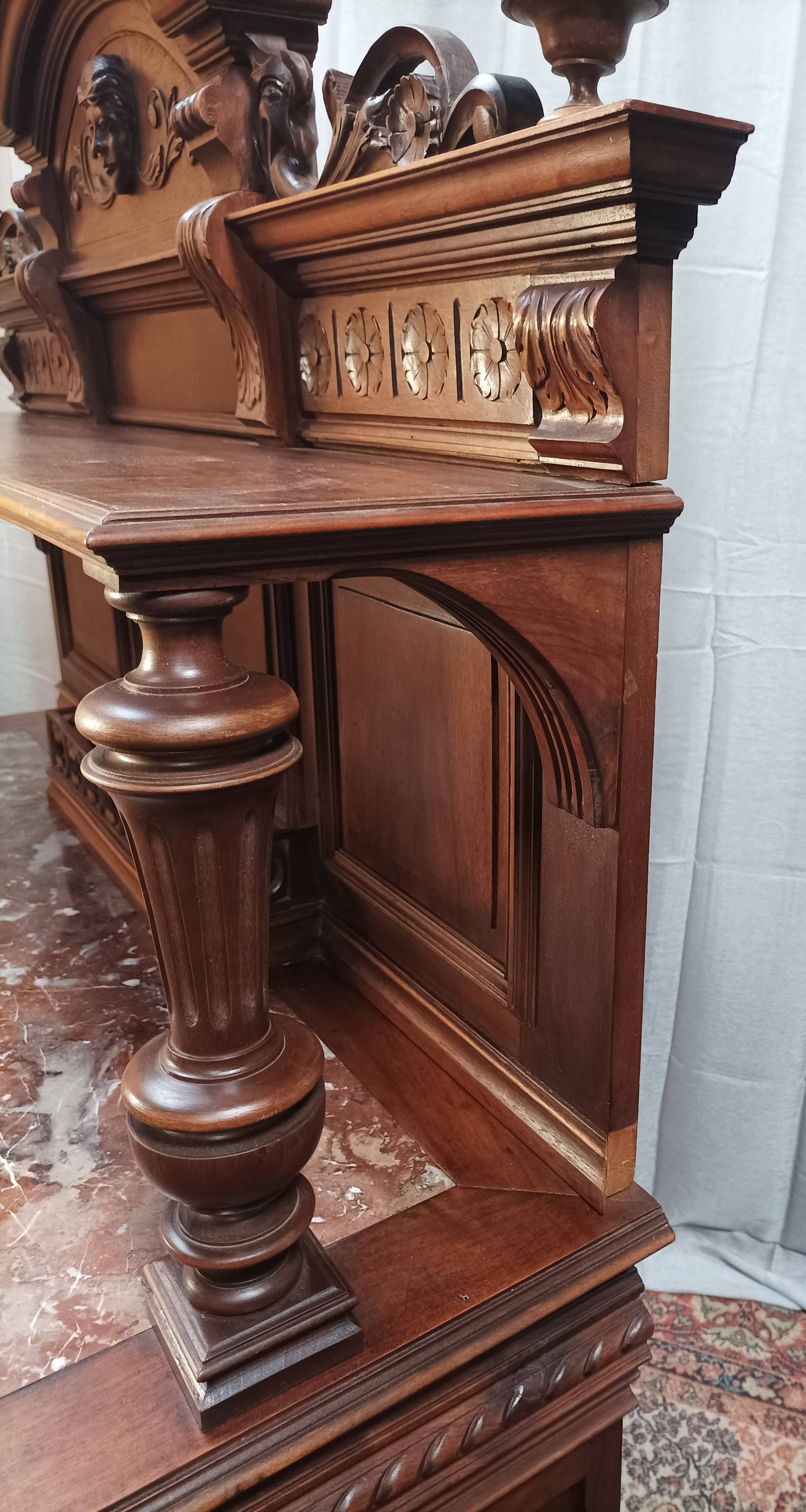 Renaissance walnut sideboard