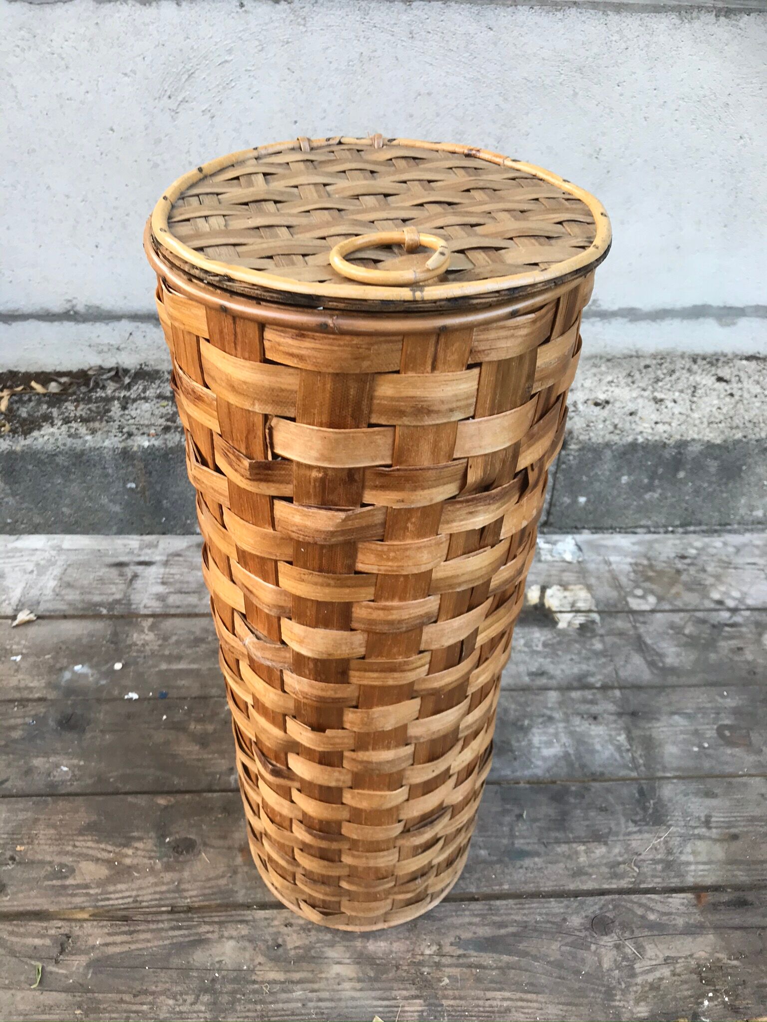 Rattan bread box