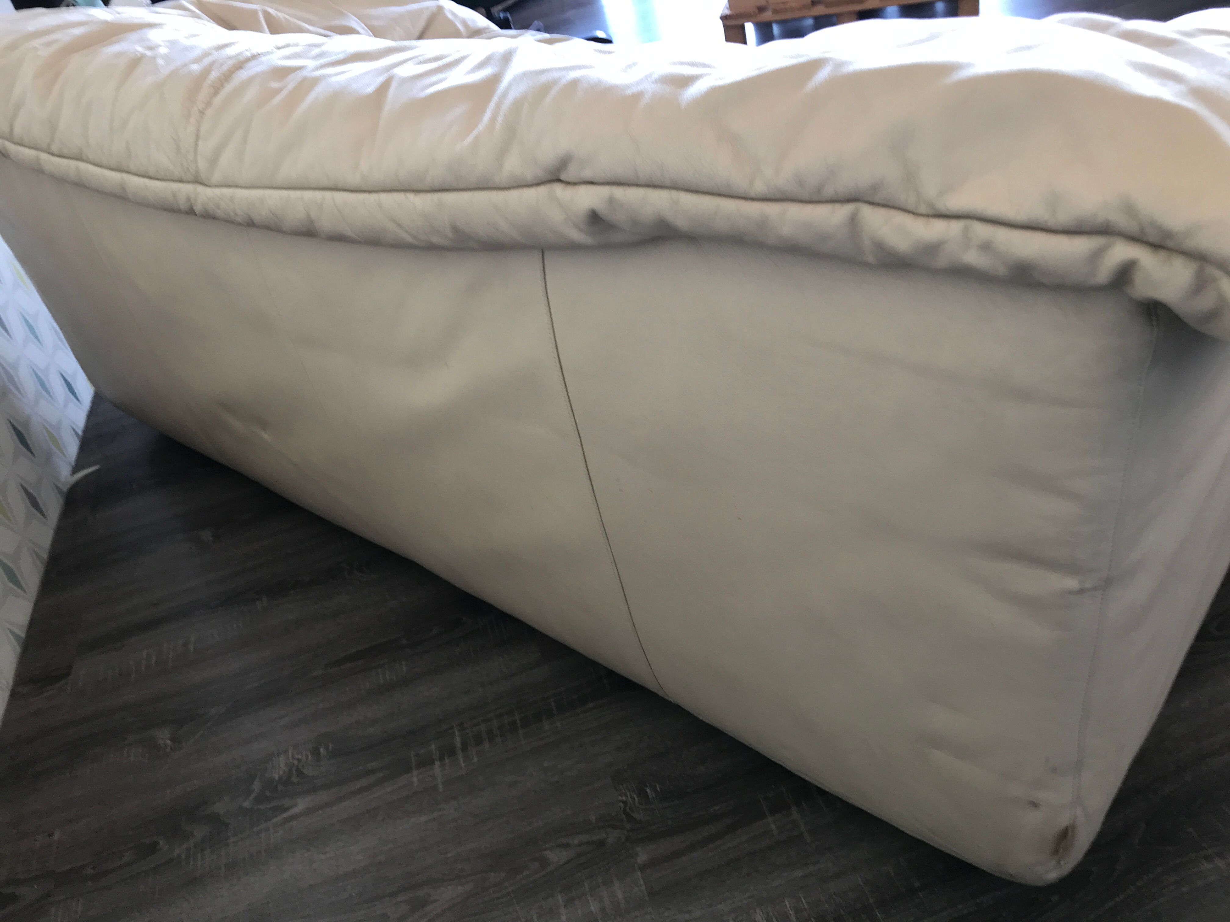 Light beige leather sofa Flou