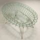 Vintage white enamelled iron garden table, Italy, 1960s