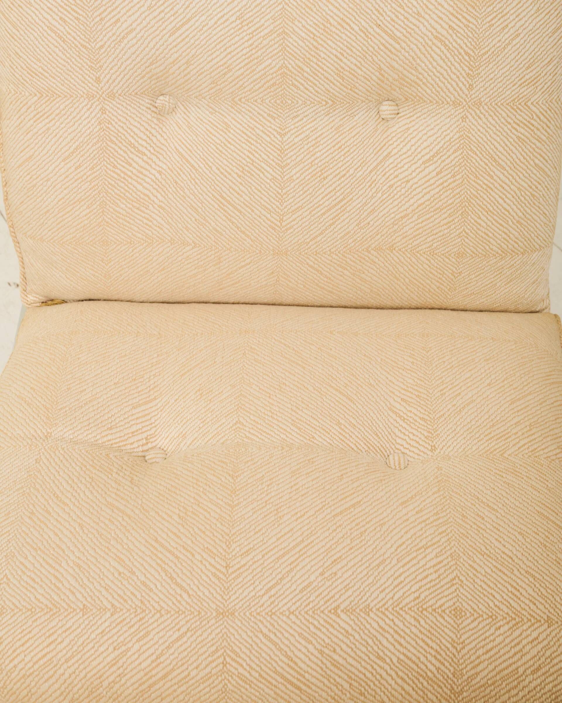 Beige armchair with chrome frame (1 of 2), Italy, 1980s