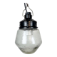 Suspension industrielle en bakélite avec verre dépoli, années 1970