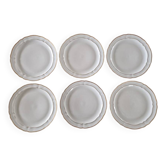 Bernardaud à Limoges - Série de 6 assiettes plates - Modèle Louis XV