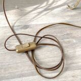 Vintage bronze and brass tripod floor lamp from the 1960s/70s – Adjustable height 190 cm