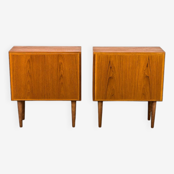 Set of 2 Danish Teak Nightstands from Omann Jun, 1960s