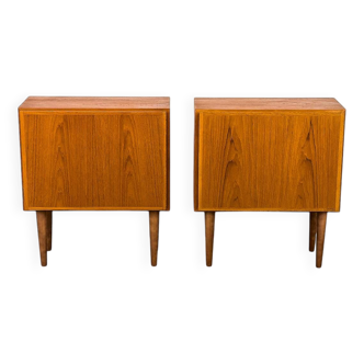 Ensemble de 2 tables de chevet danoises en teck d'Omann Jun, 1960s