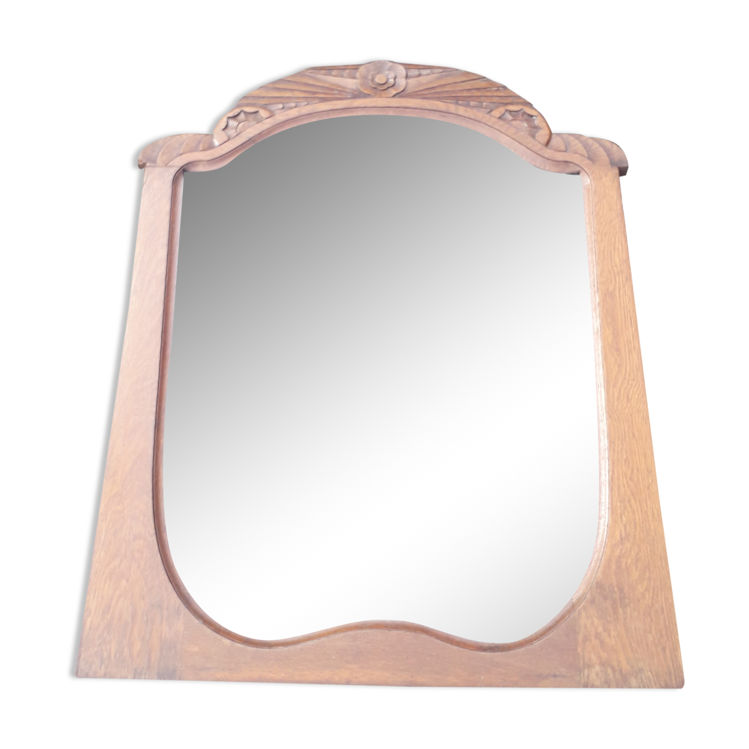 Mirror art deco in wood 88 x69 cm