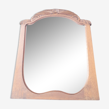 Miroir art deco en bois 88 x69 cm