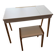 Desk + white Egg stool NYC