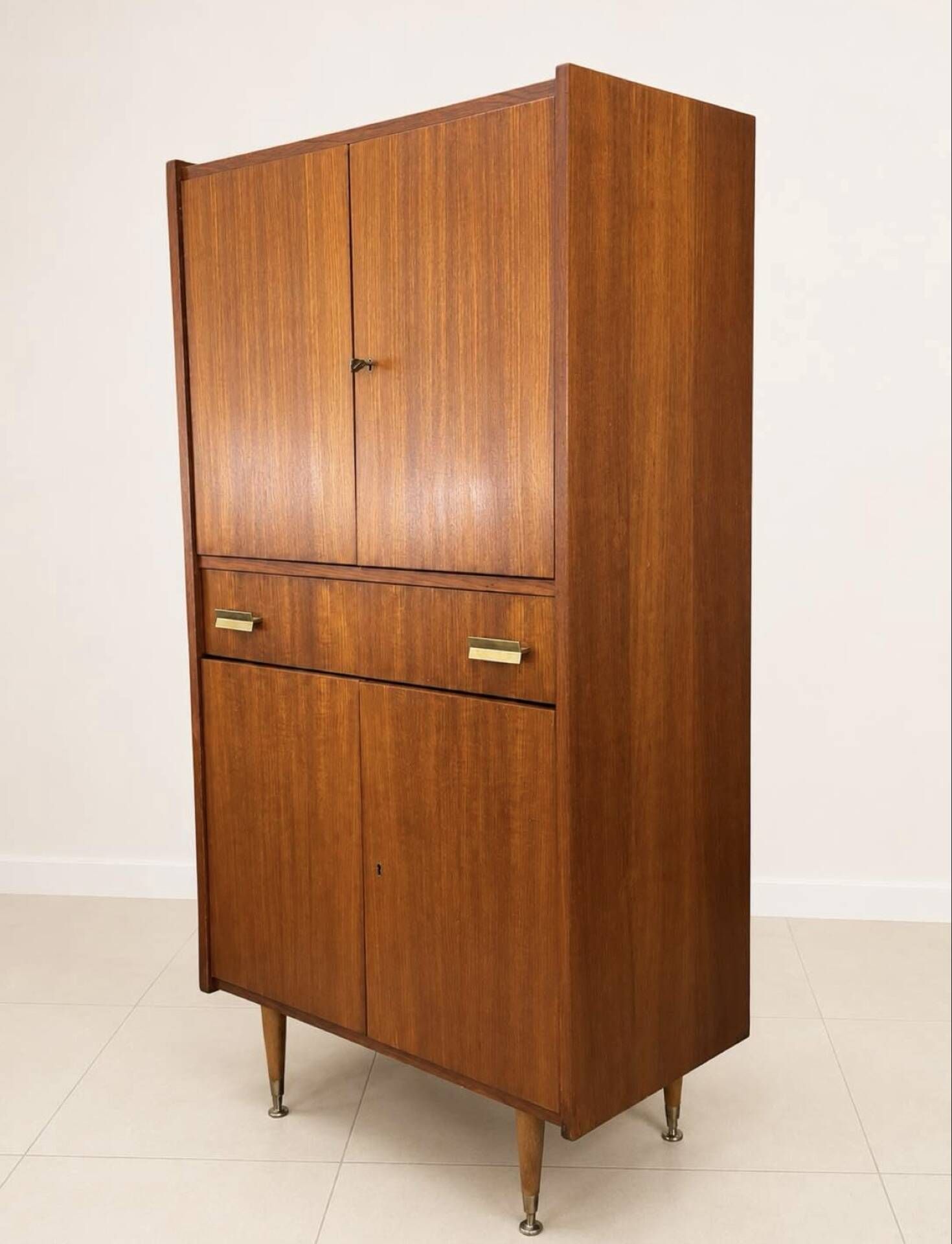 Tall furniture / Vintage teak cabinet - Scandinavian style - 1960s