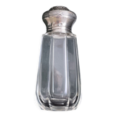Saupoudreuse sucrier cristal & argent massif