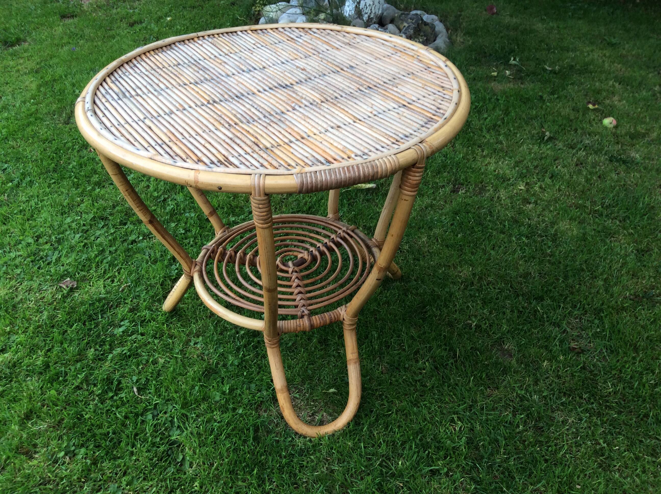 Rattan coffee table