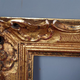 Old frame gilded carved wood gold leaf 41x36 cm, foliage 30x25 cm Montparnasse style SB
