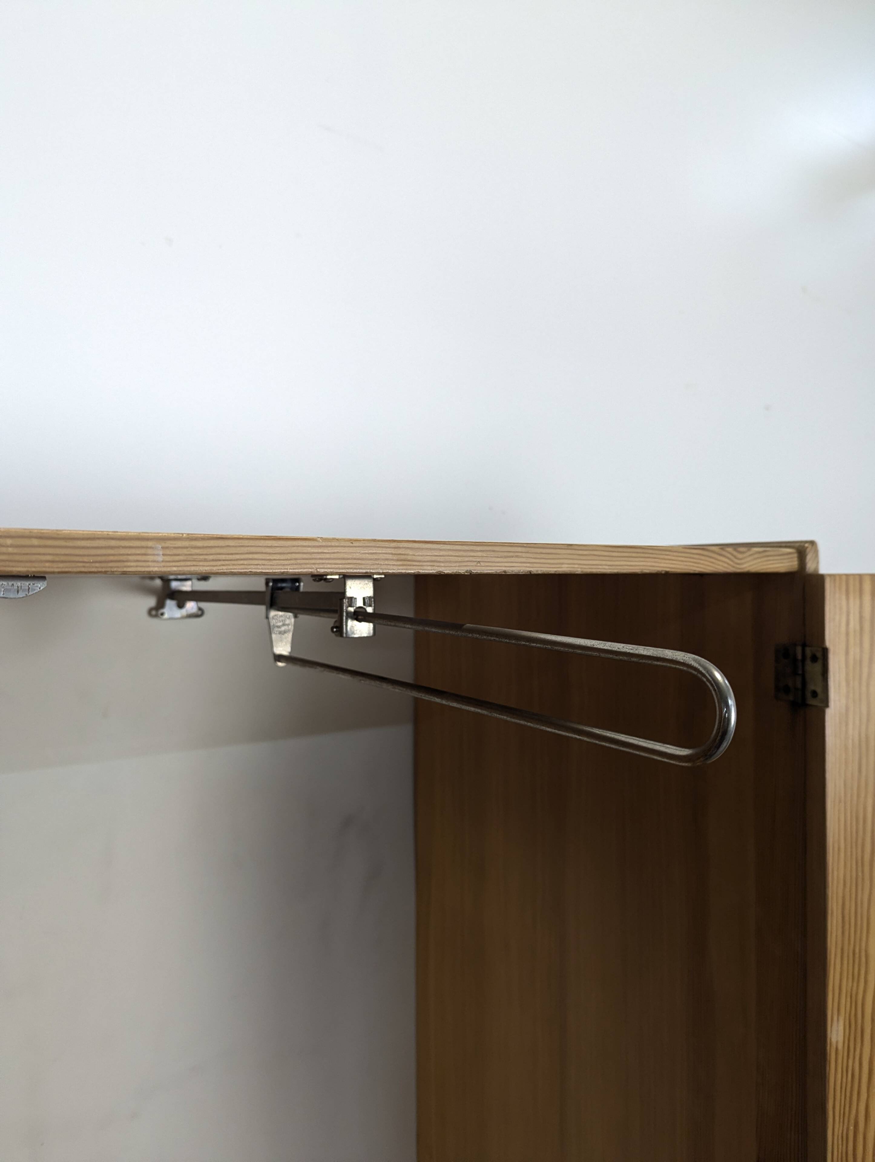 Modernist pine wardrobe from the reconstruction period.
