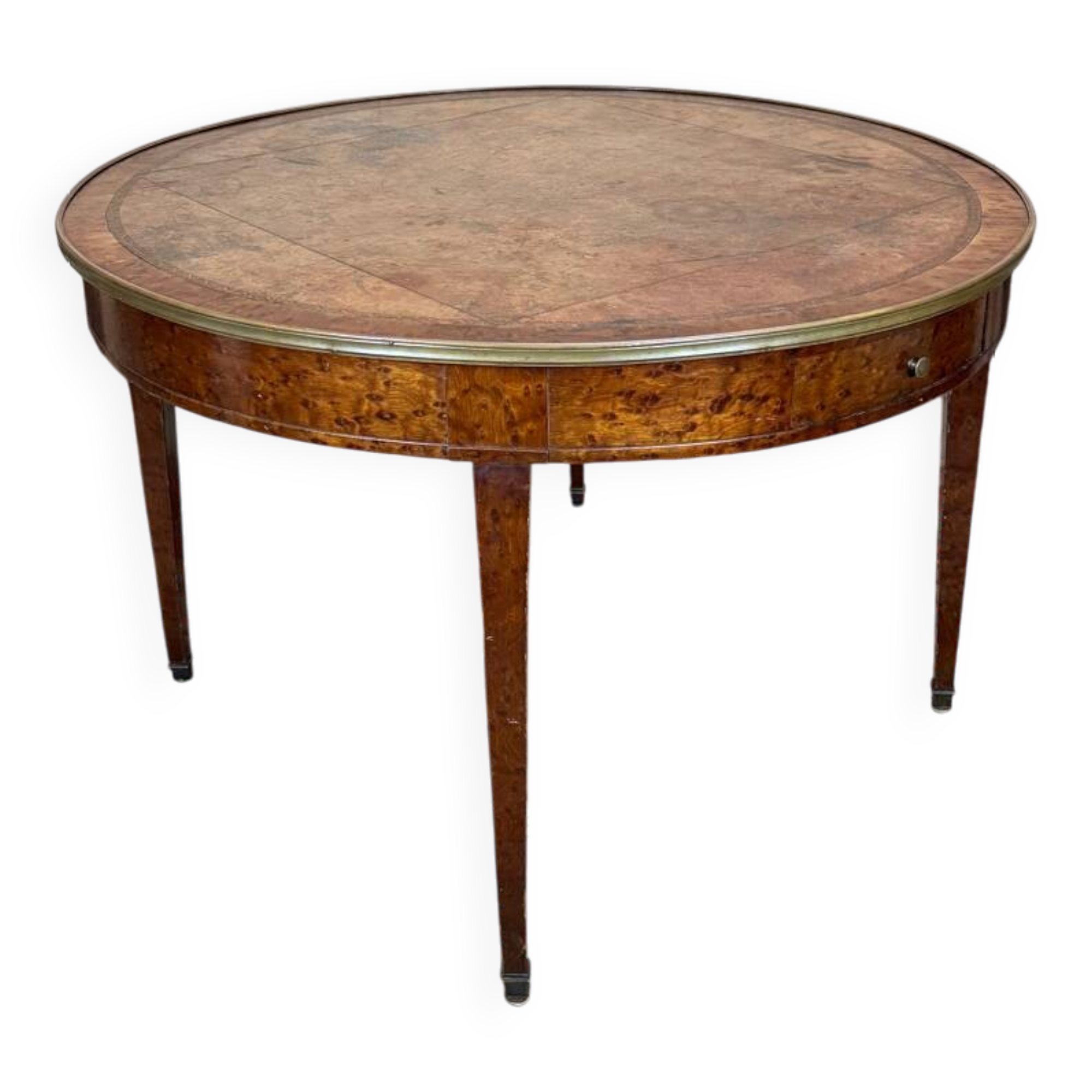 Louis XVI Style Speckled Mahogany Gueridon Table, 19th Century