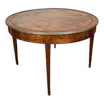 Louis XVI Style Speckled Mahogany Gueridon Table, 19th Century