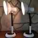 Pair of identical desk or bedside lamps 1970