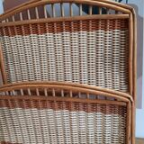 Vintage wicker letter rack