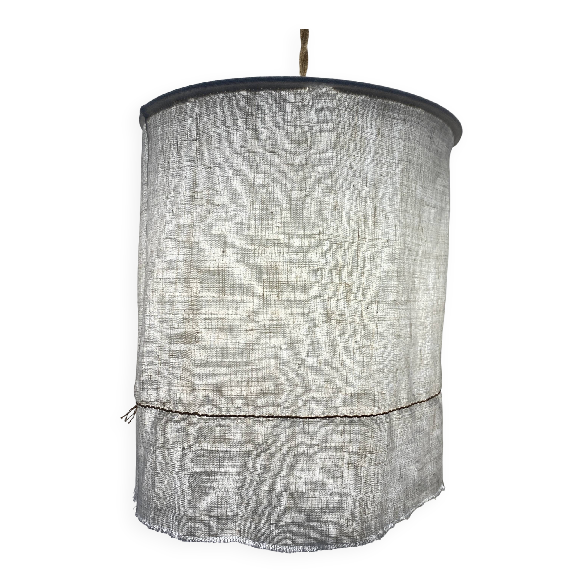 Old linen curtain suspension