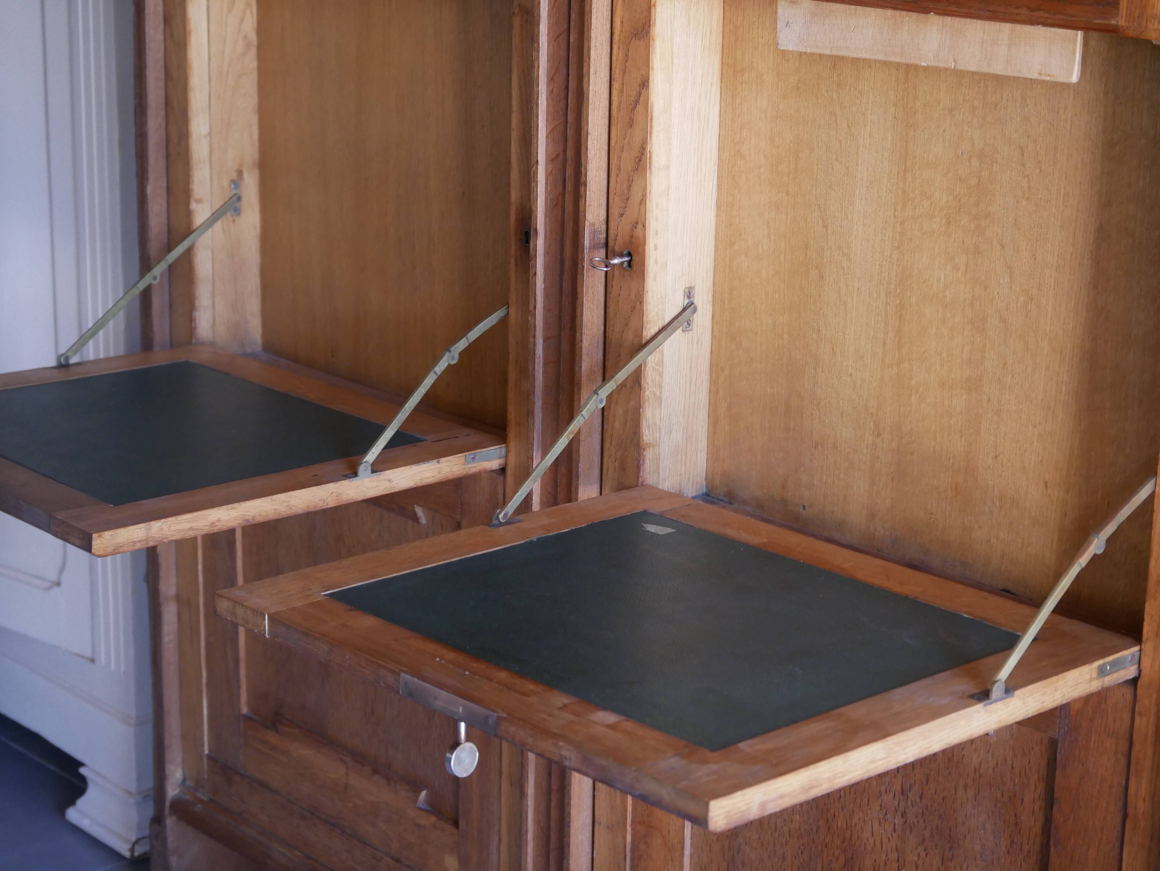 Pair of twin secretary cabinets