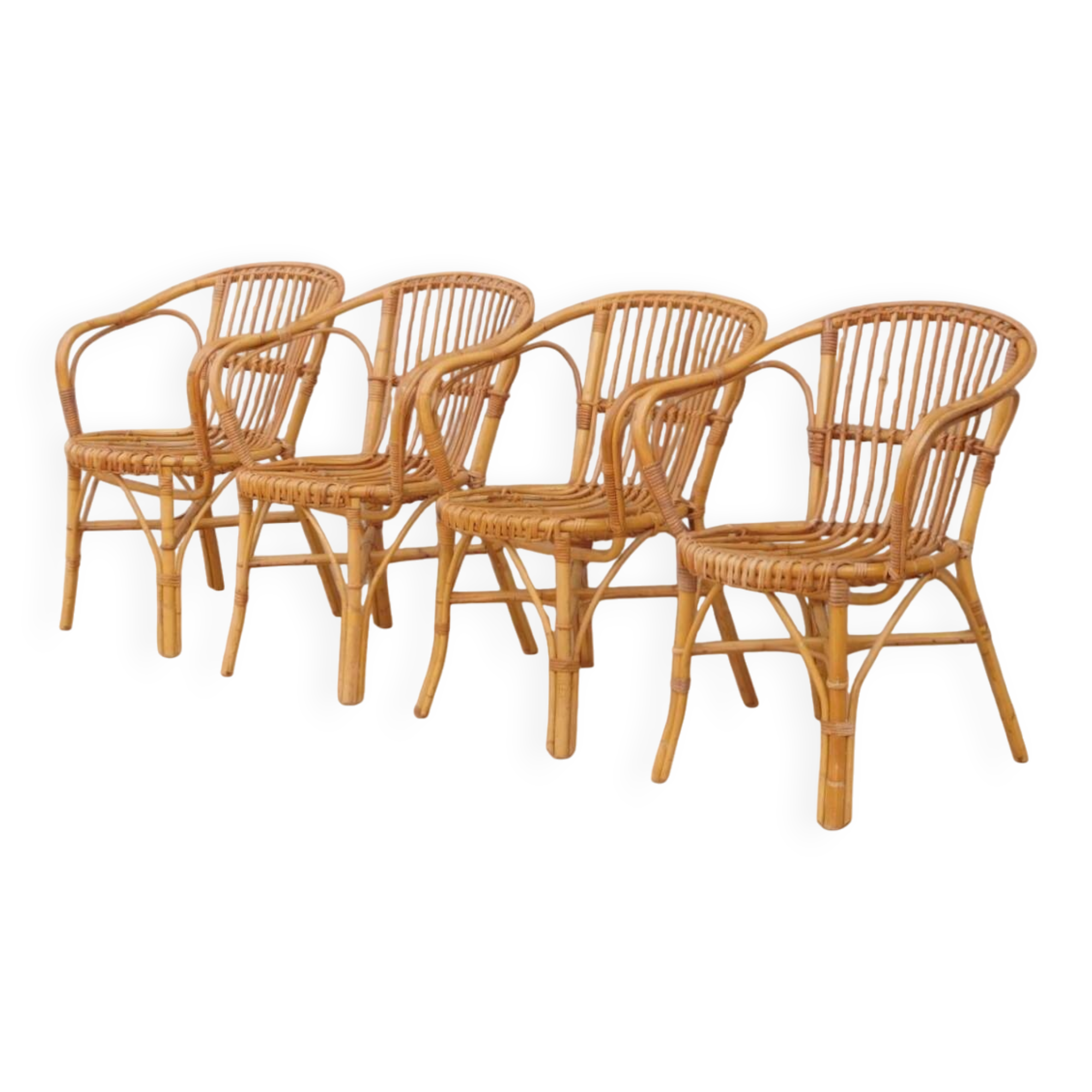 Rattan table and chair set