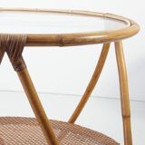 Set de 3 chaises + table en bambou par Alan Fuchs pour Uluv, 60s