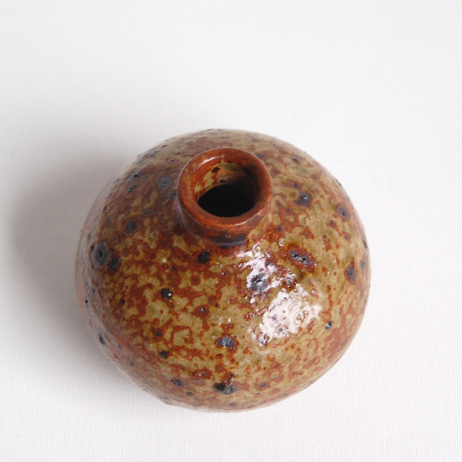 Vintage stoneware ball vase