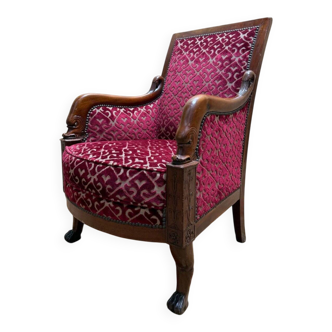 Armchair - Empire period bergère in mahogany
