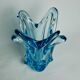 Blue seguso vase in murano glass, italy, 1970