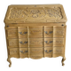 Antique oak secretary – light polished wood – Louis XV style