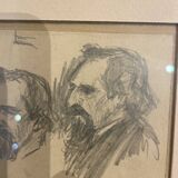 Drawing portrait of two men