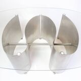 Unique Coffee Table With Glass Top By Jørgen Flemmer From 1980s