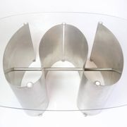 Unique Coffee Table With Glass Top By Jørgen Flemmer From 1980s
