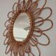 Vintage bamboo mirror 56cm