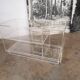 80s plexiglass hi-fi furniture shelf