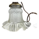 French mid century frosted glass tulip hanging lamp, 1950s