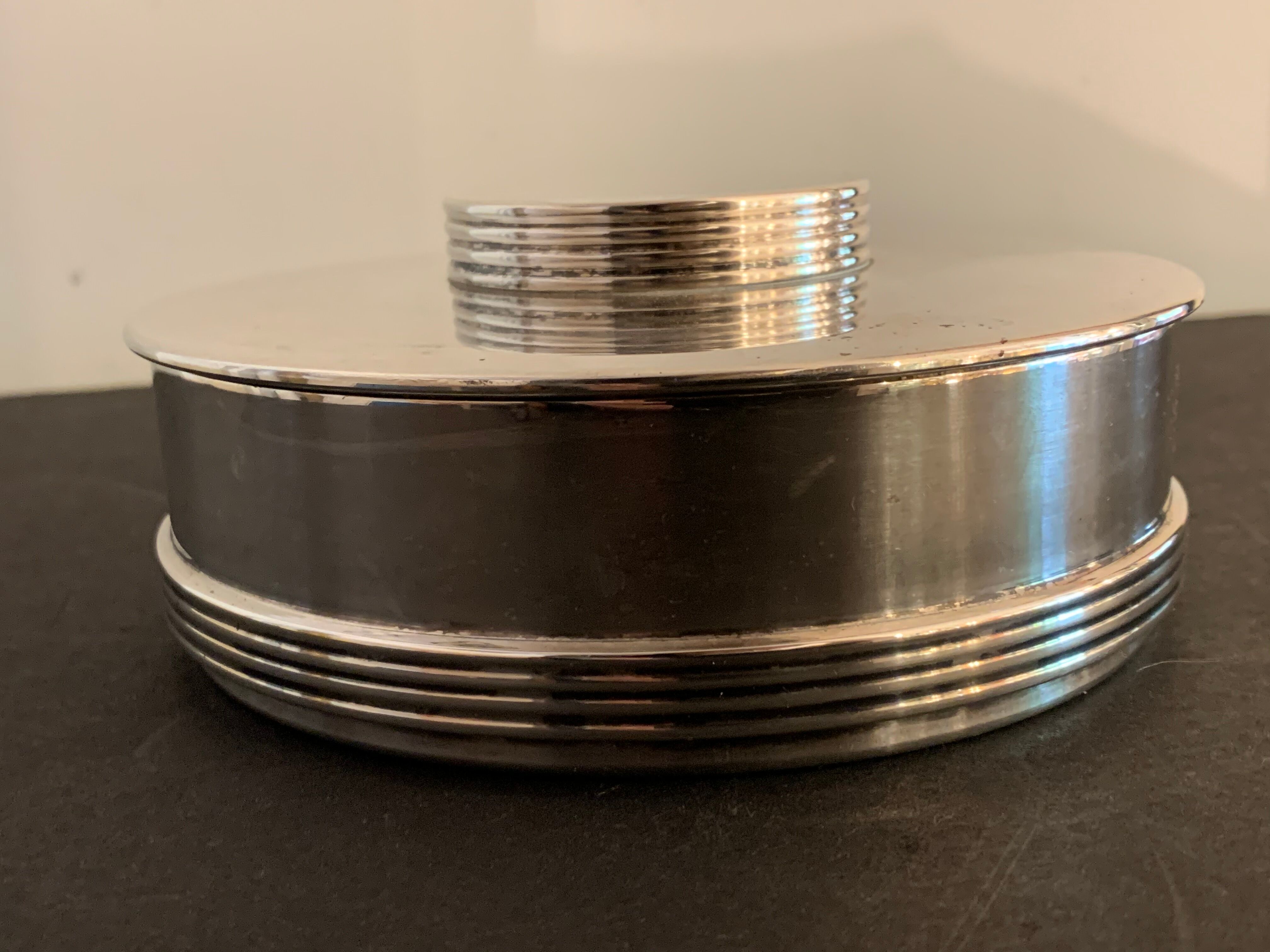 Christian Dior box with silver metal lid