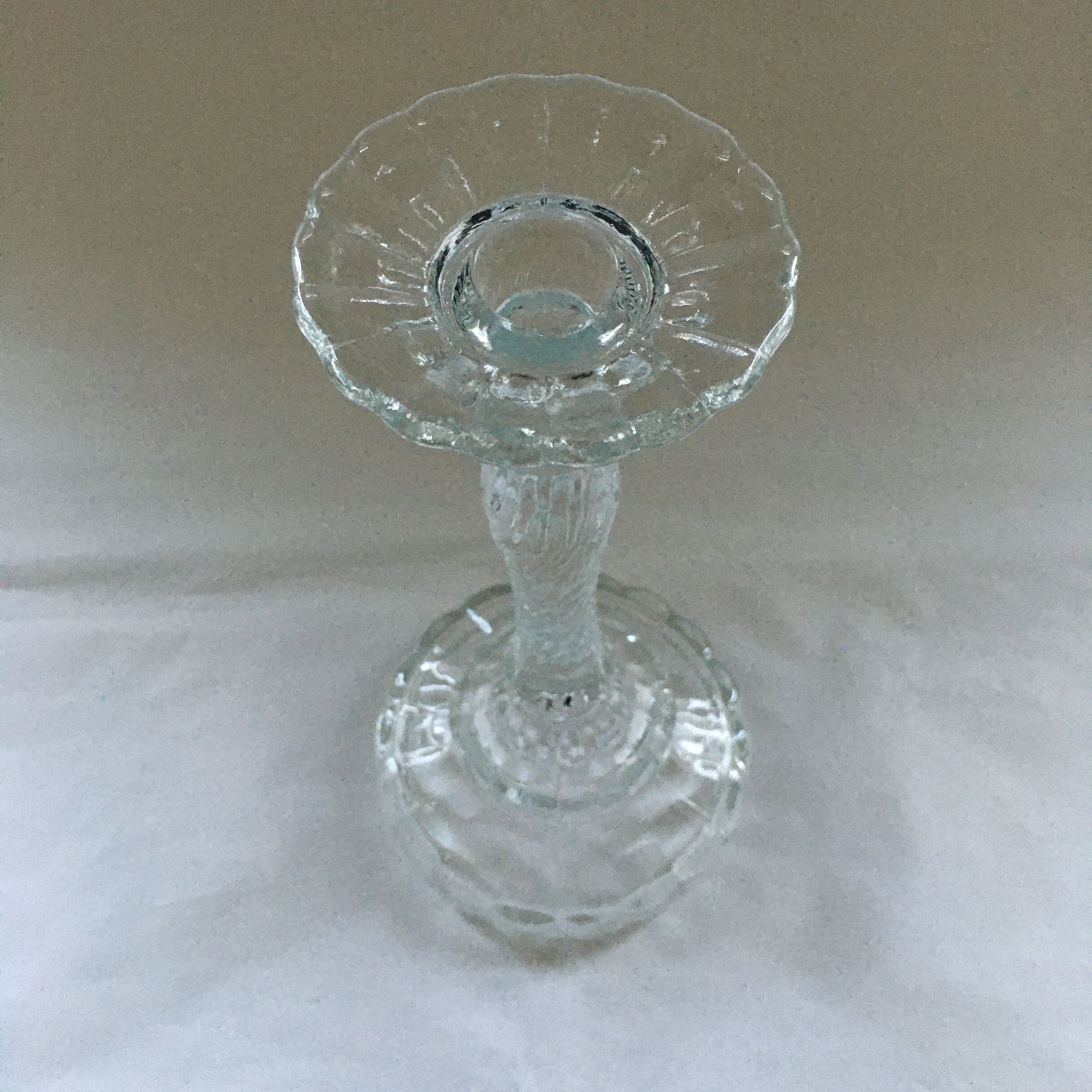 Glass candle holder