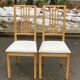 2 Scandinavian dining chairs made of solid light birch wood, IKEA Borje.