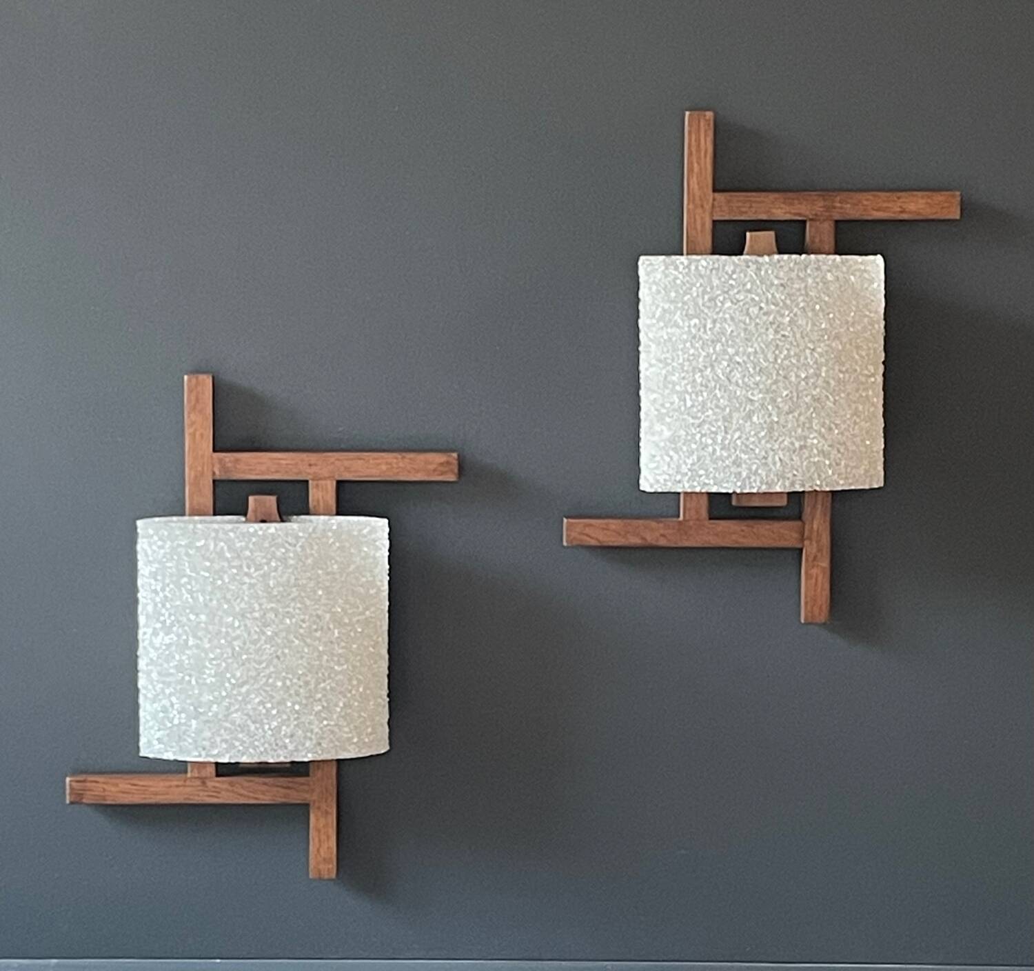 Pair of Scandinavian wall lights