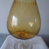 Glass ball foot vintage ochre