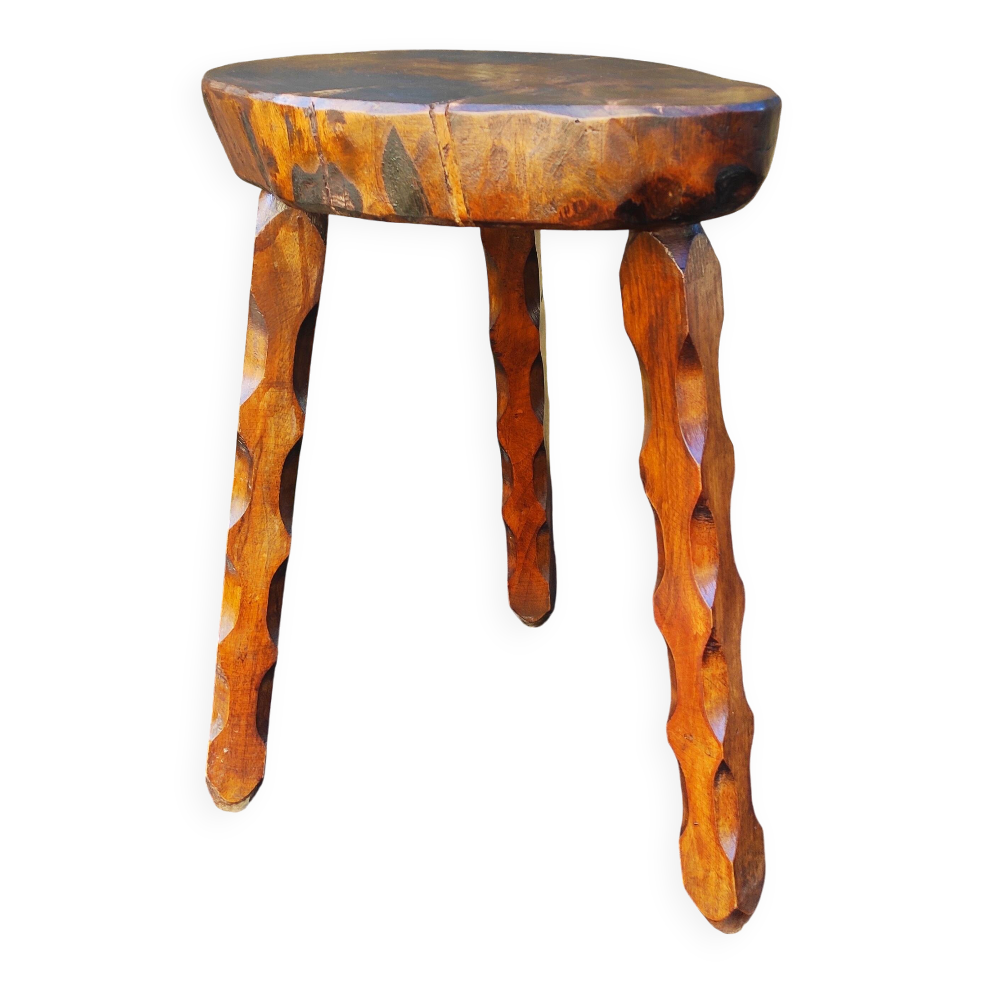 Brutalist tripod stool 1960