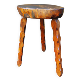 Tabouret tripode brutaliste 1960