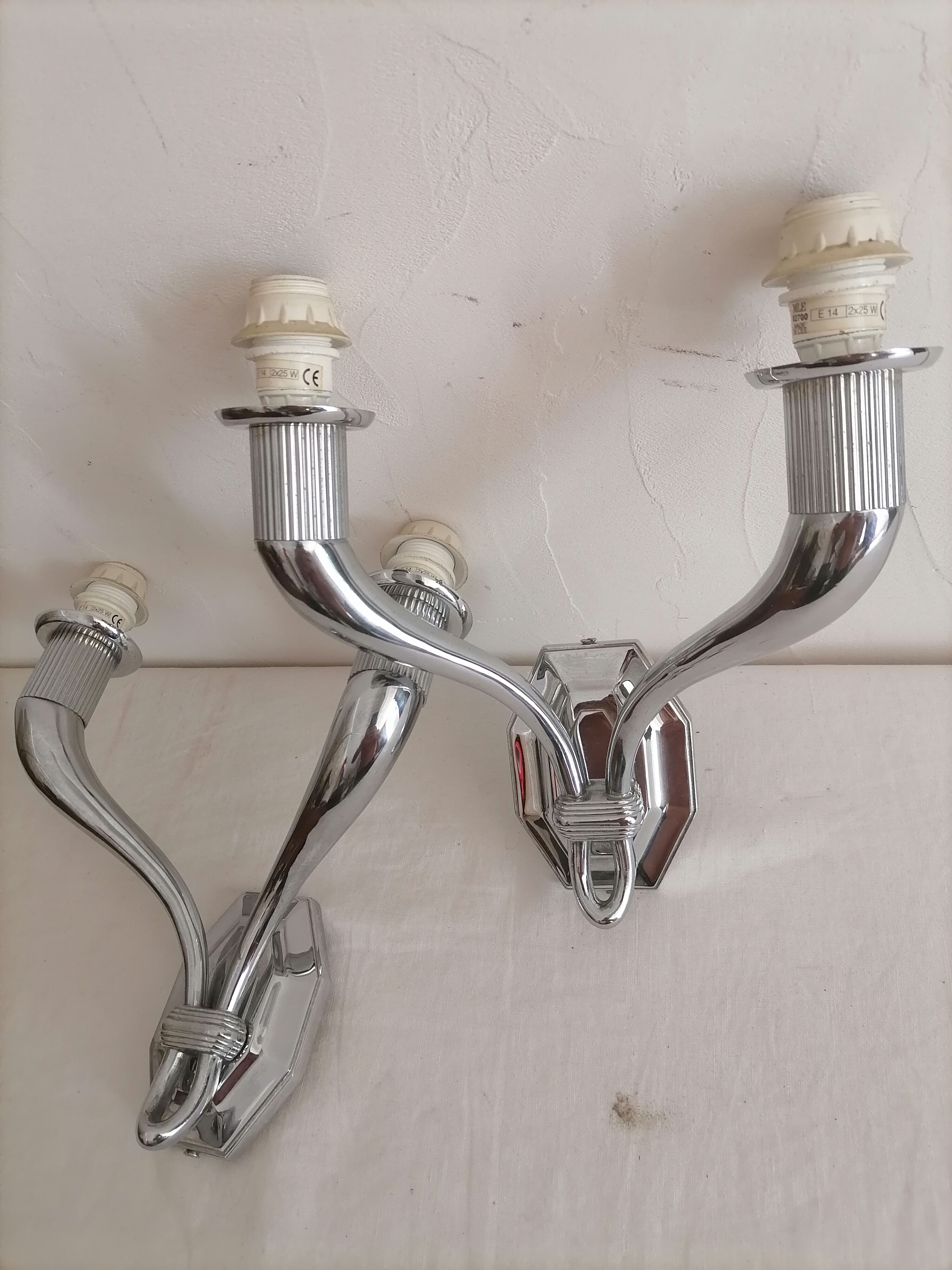 Pair of wall lamps from the 60s - 70s.