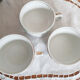 White and gold bistro chocolate cups