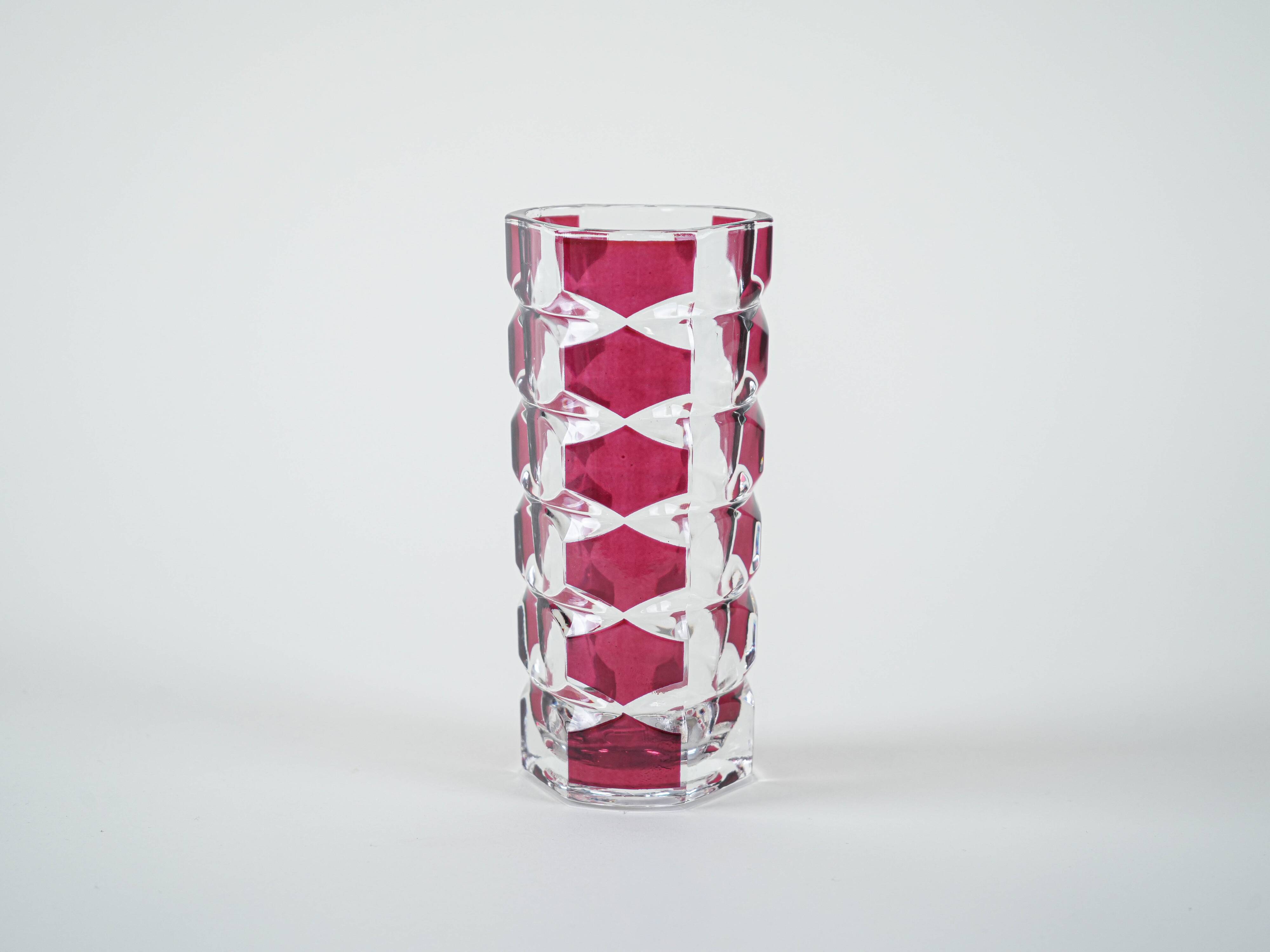 Glass vase, Windsor, French design, 1970s, production: Luminarc, designer: