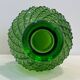 Empoli bottle vintage carafe in green diamond point glass Italy
