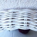 White wicker mirror